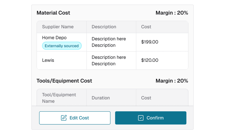 AI Estimator feature 2
