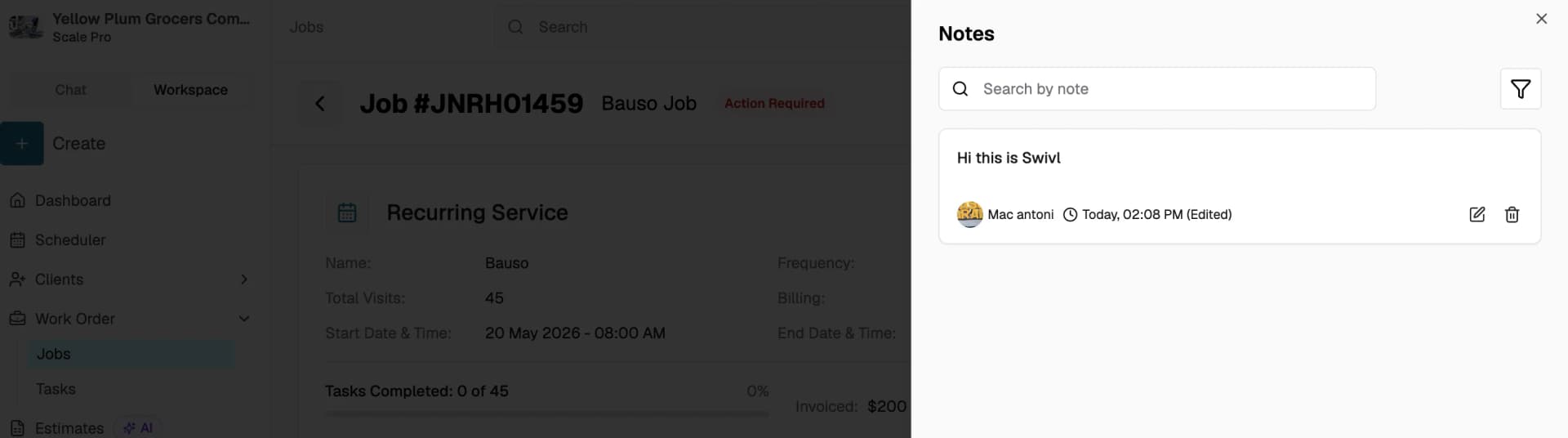 note editing