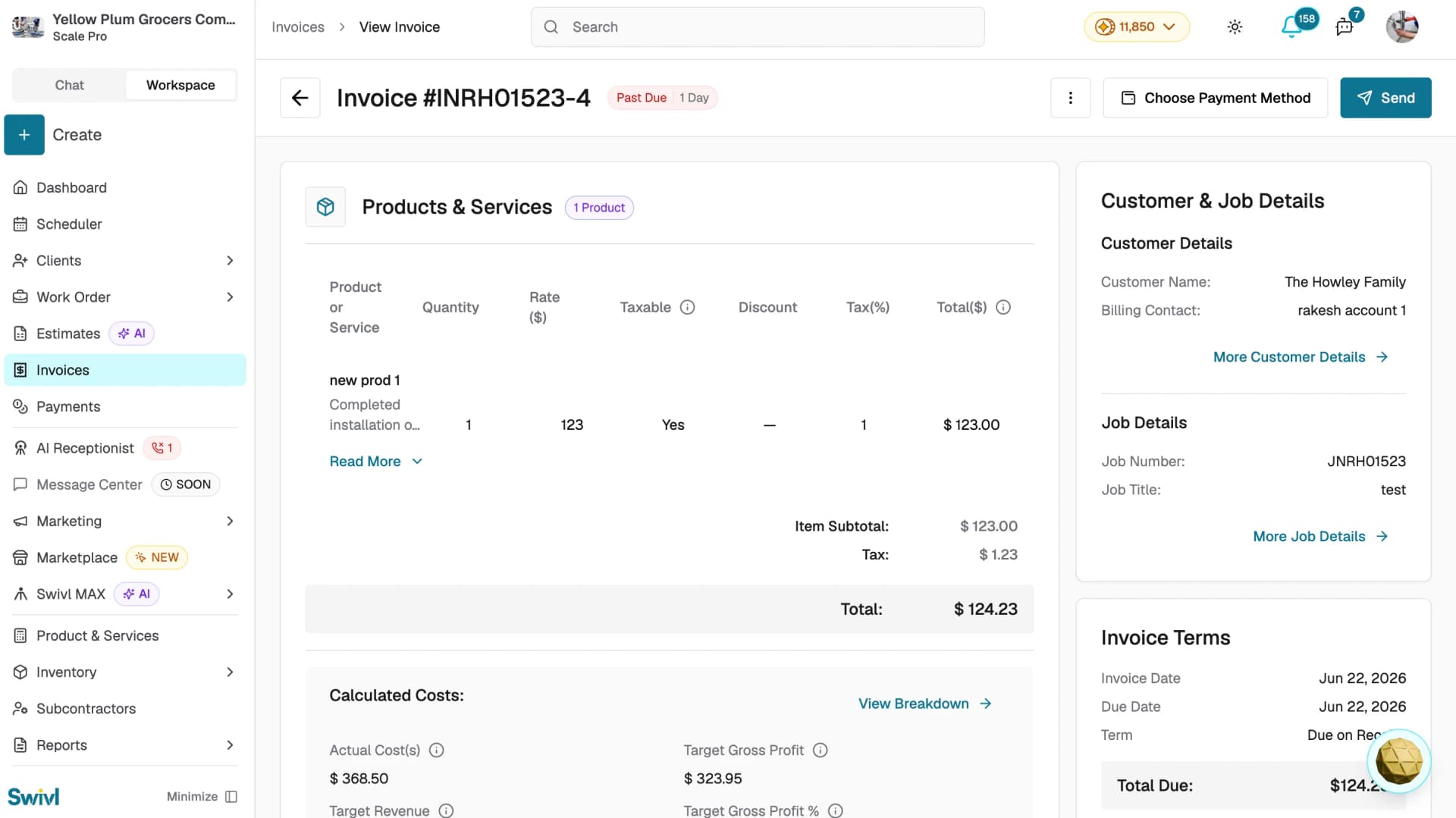 payment invoice