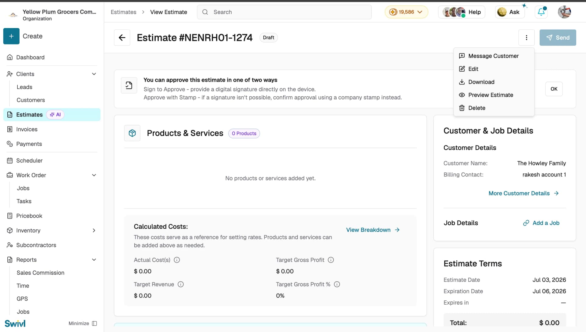 estimate-msg
