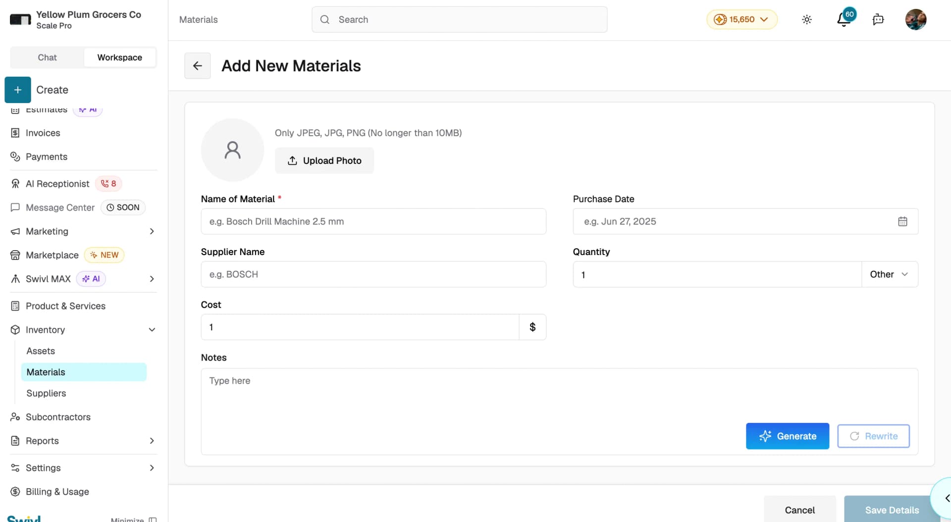 new-materials-page