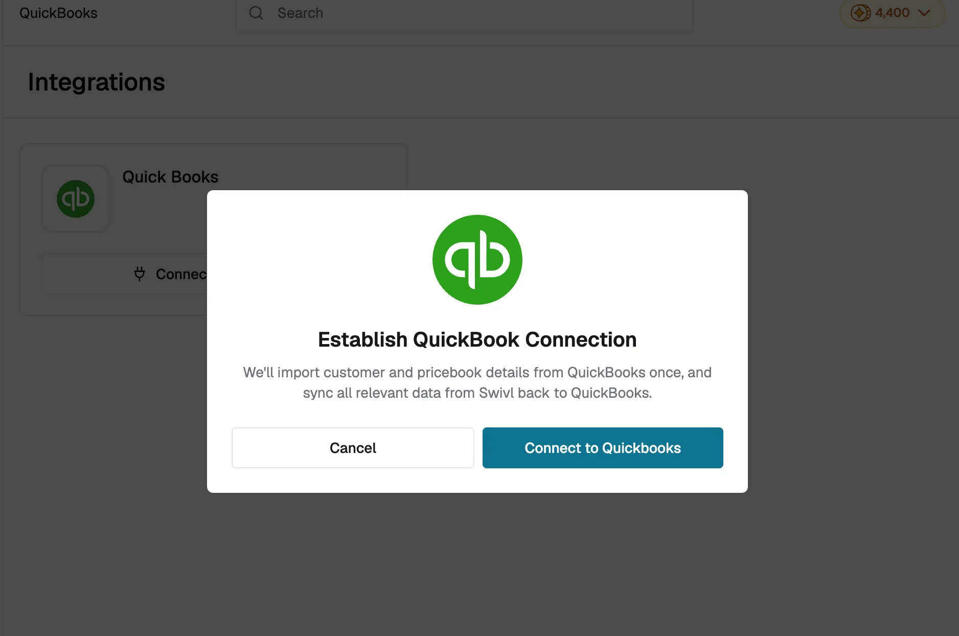 quickbook page