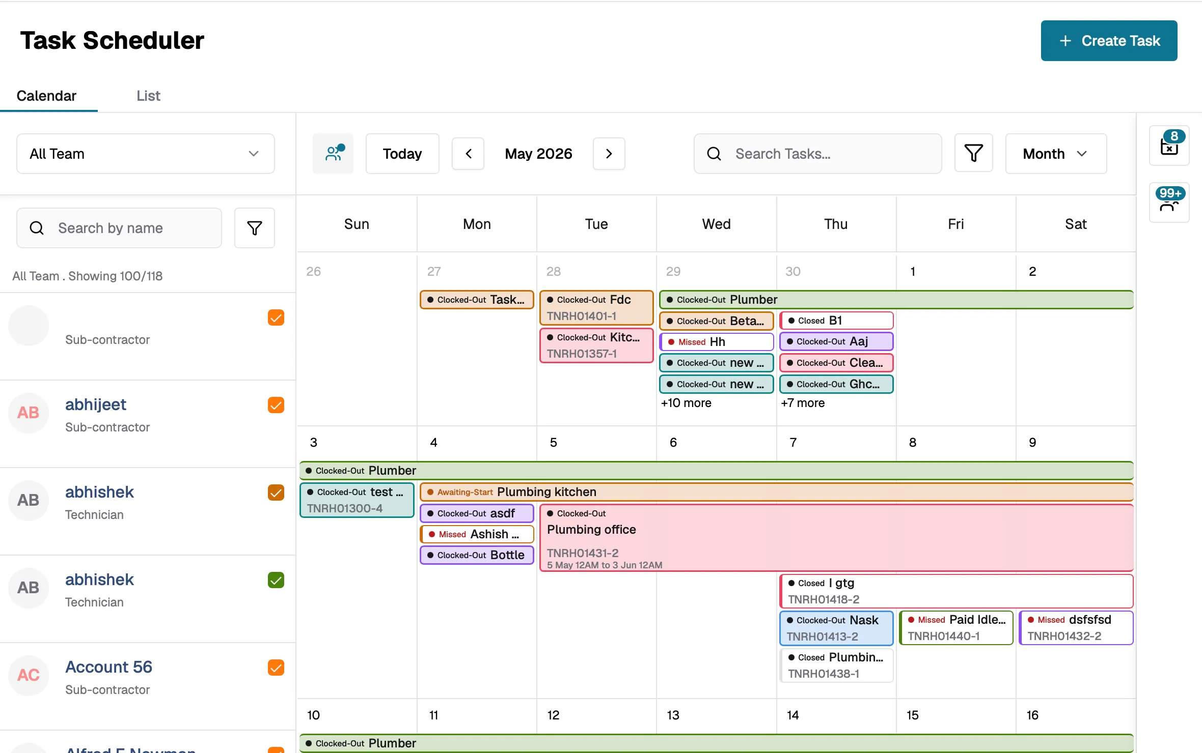 schedule-team