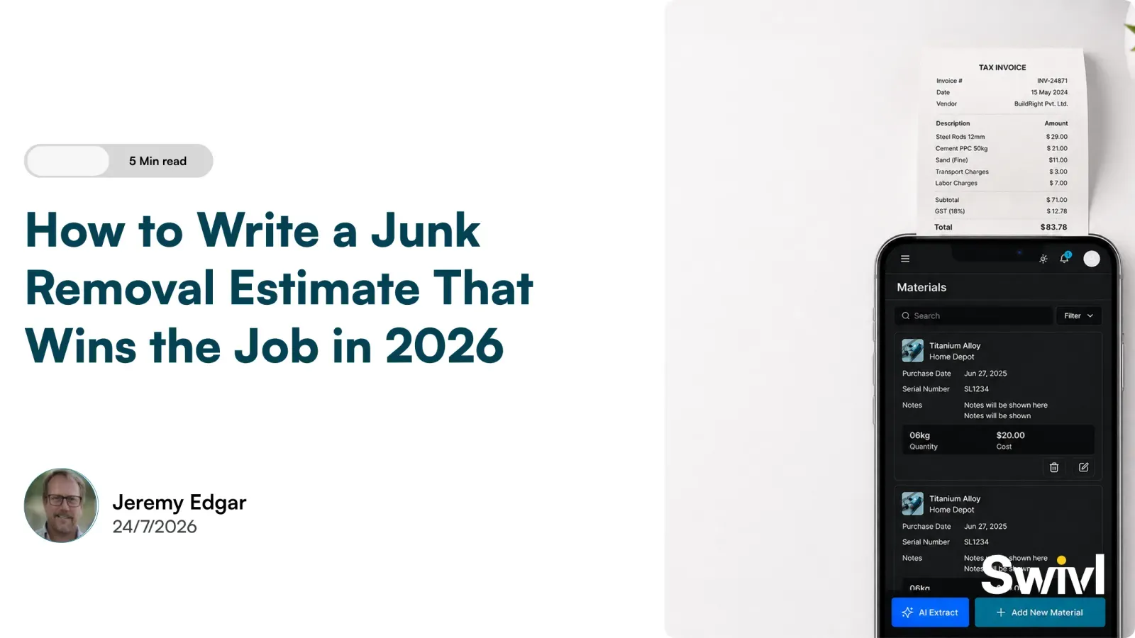 How to Write a Junk Removal Estimate That Wins the Job in 2026