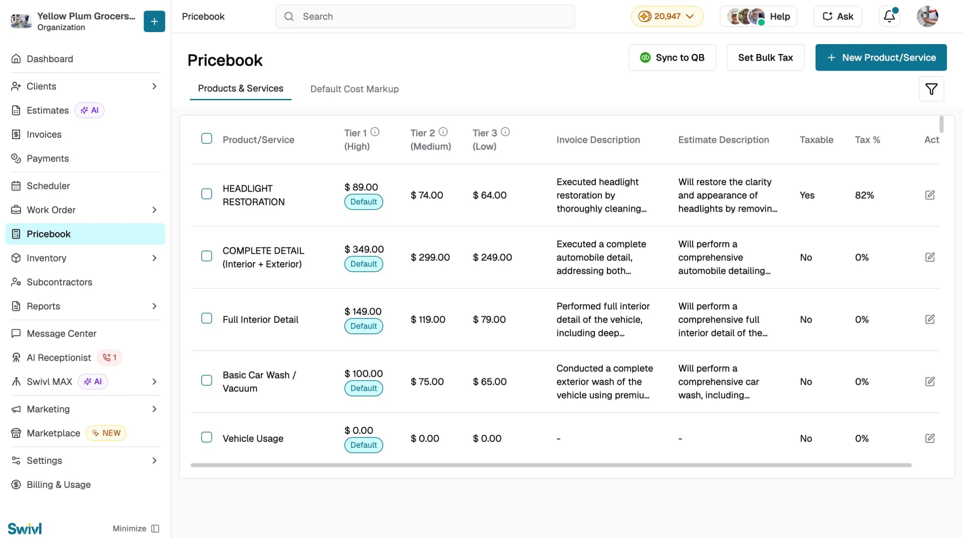 pricebook