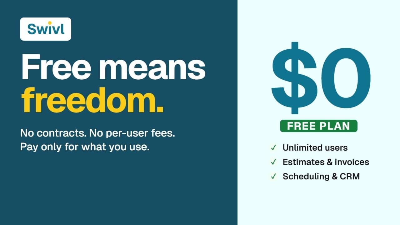 Swivl Pricing Explained: Free Field Service Software for the Trades