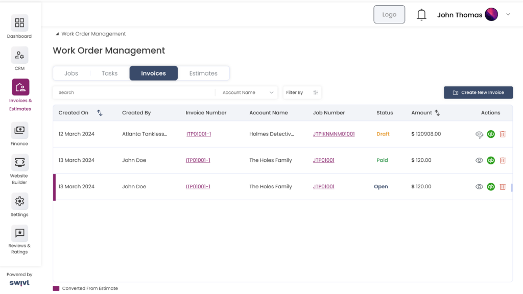 Work order Management